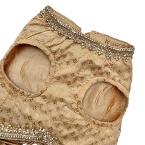 GOLDEN ZARI LACE BROCADE LEHENGA FOR DOGS AND CATS