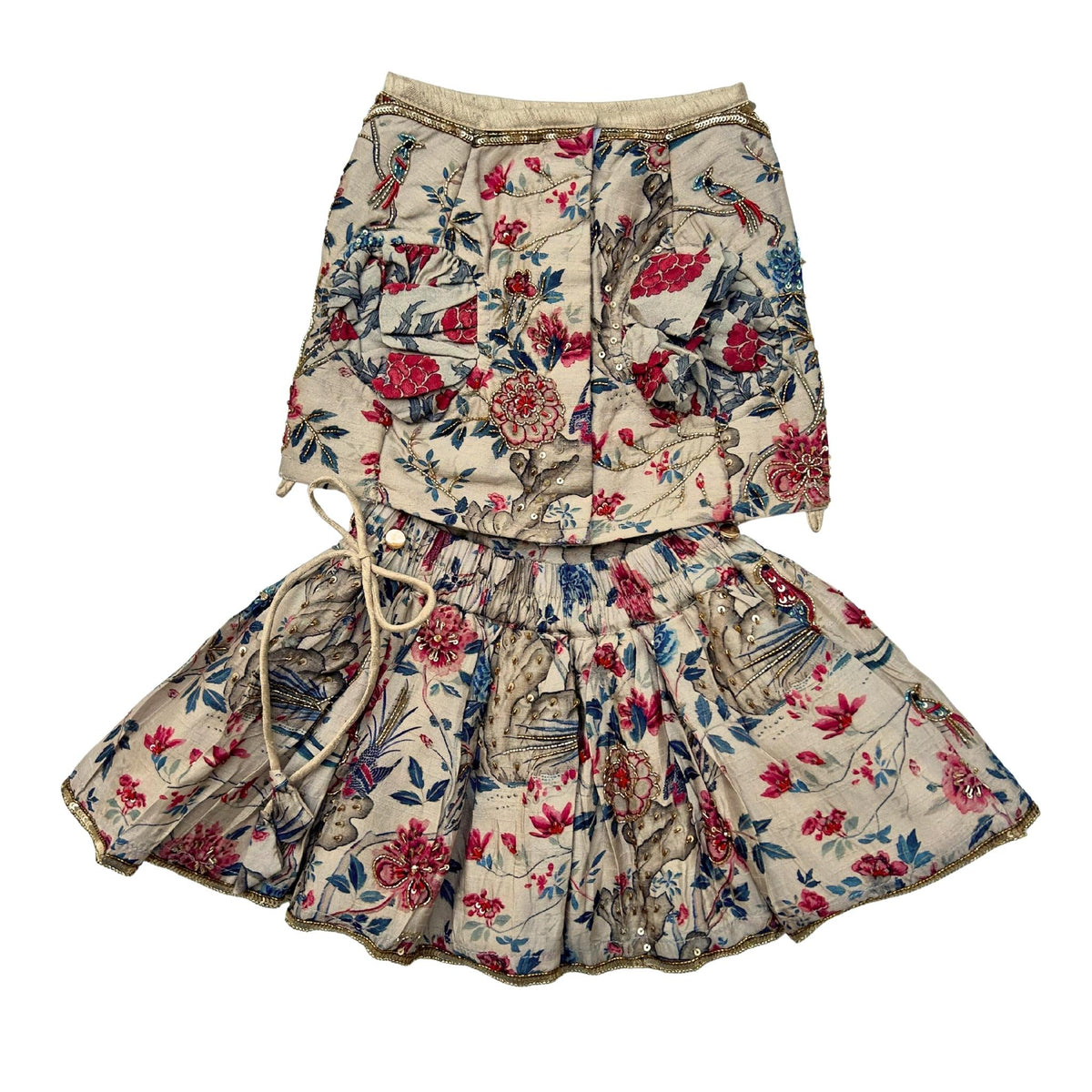 PANKHUDI HAND EMBROIDERED LEHENGA FOR DOGS AND CATS
