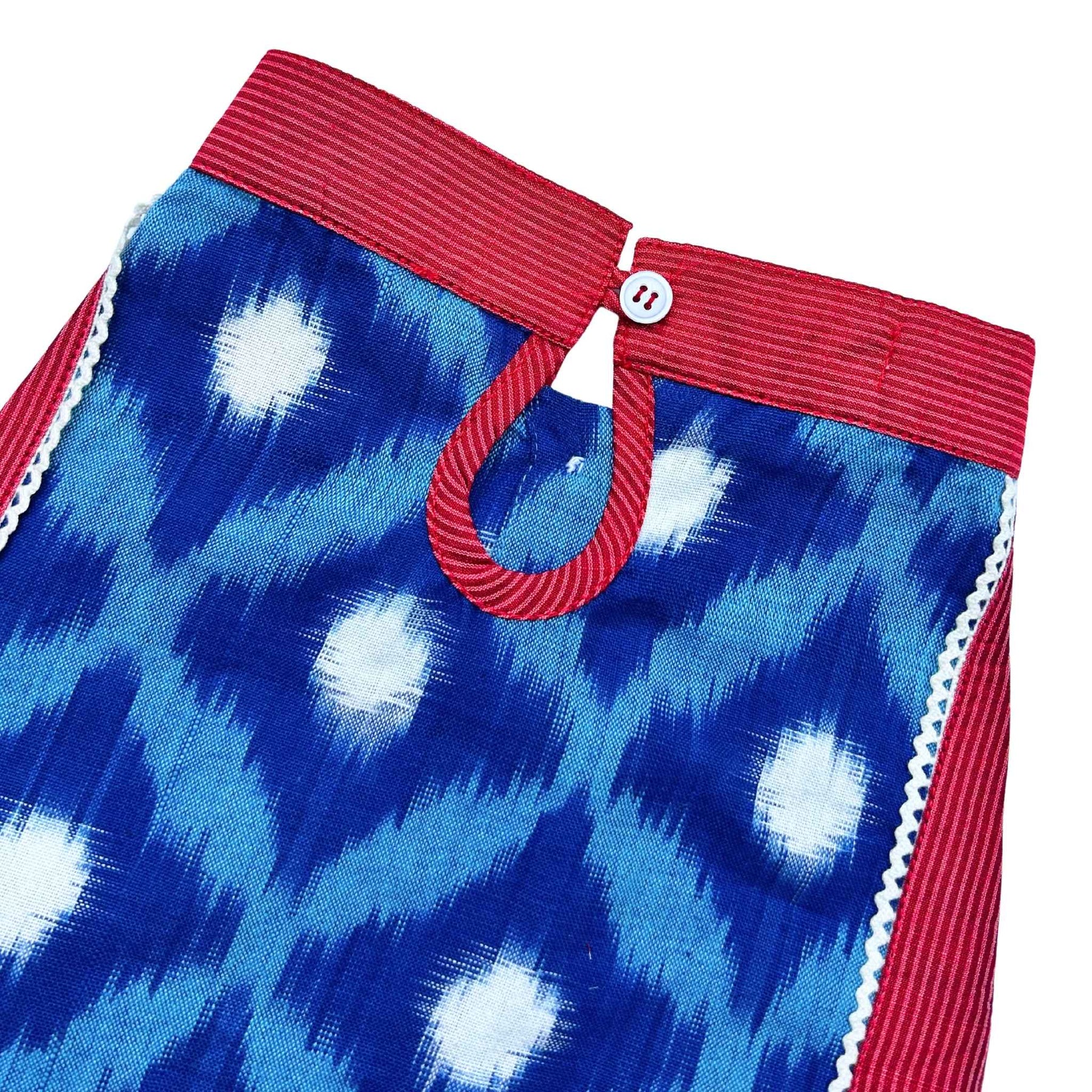 COLOUR BLOCK IKAT PRINTED COTTON KURTA FOR DOGS AND CATS