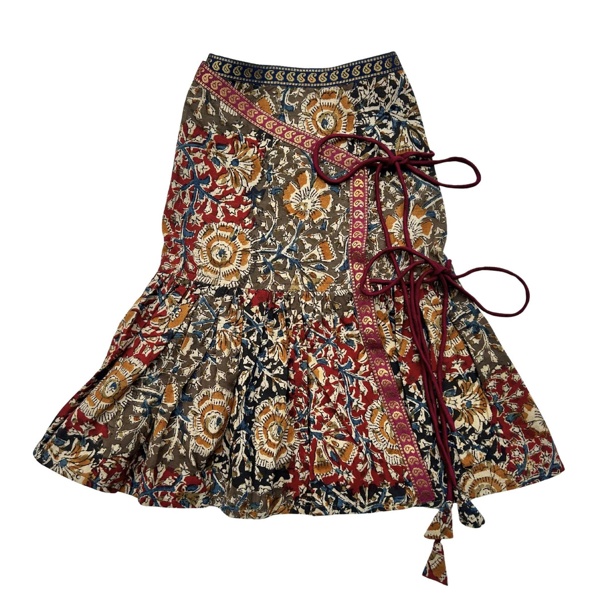 KALAMKARI FLORAL PRINTED ANGRAKHA ANARKALI FOR DOGS AND CATS