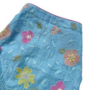 PASTEL BLUE FLORAL THREAD EMBROIDERED KURTA FOR DOGS AND CATS