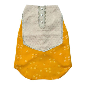 YELLOW BANDHANI WAISTCOAT FOR DOGS AND CATS