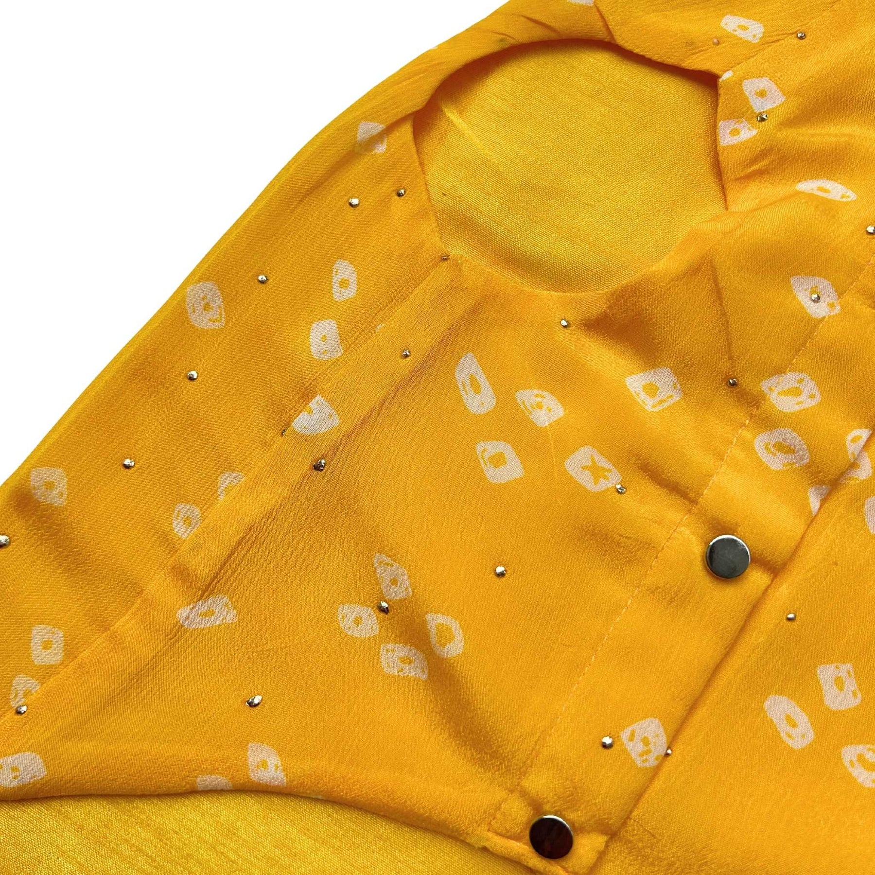 YELLOW BANDHANI WAISTCOAT FOR DOGS AND CATS