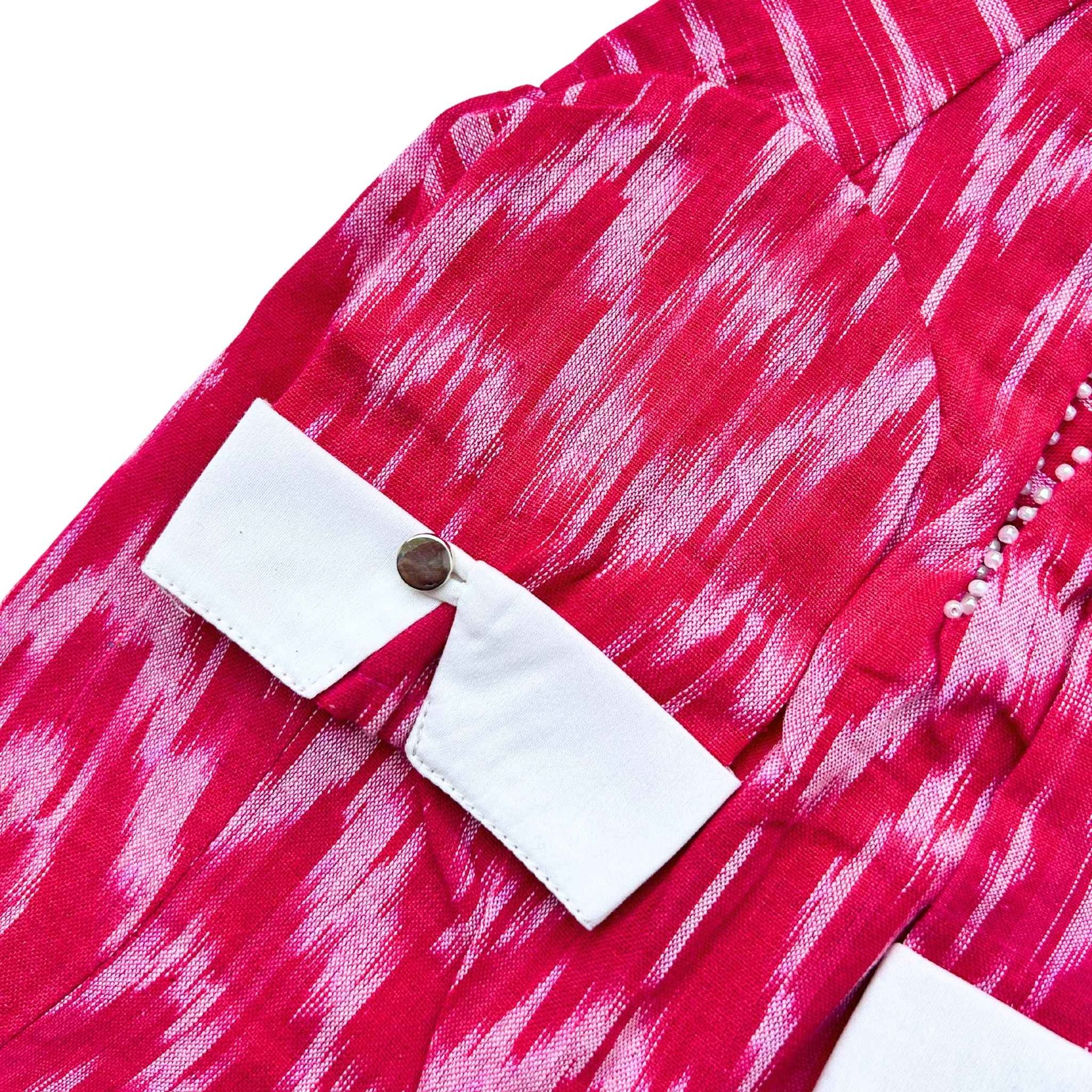 PINK COTTON IKAT PRINTED KURTA FOR DOGS AND CATS
