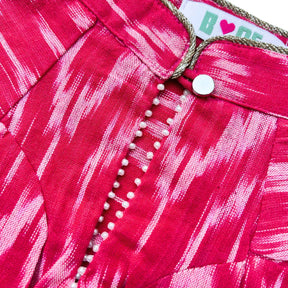 PINK COTTON IKAT PRINTED KURTA FOR DOGS AND CATS