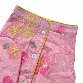 PASTEL PINK FLORAL THREAD EMBROIDERED KURTA FOR DOGS AND CATS