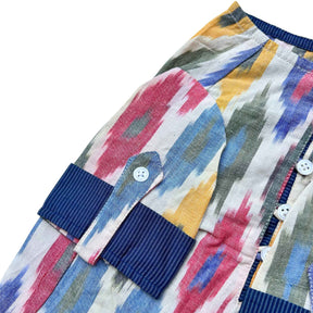 MULTICOLOUR COTTON HANDLOOM IKAT KURTA FOR DOGS AND CATS