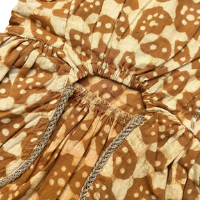 BROWN & BEIGE BATIK PRINT COTTON DRESS FOR DOGS AND CATS