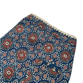 NAVY BLUE AJRAKH BUTI PRINT WAISTCOAT STYLE KURTA FOR DOGS AND CATS