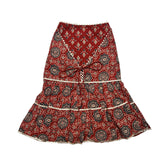 MAROON AJRAKH BUTI PRINT ANARKALI FOR DOGS AND CATS