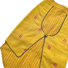 MUSTARD JAMDANI HANDWOVEN KURTA FOR DOGS AND CATS