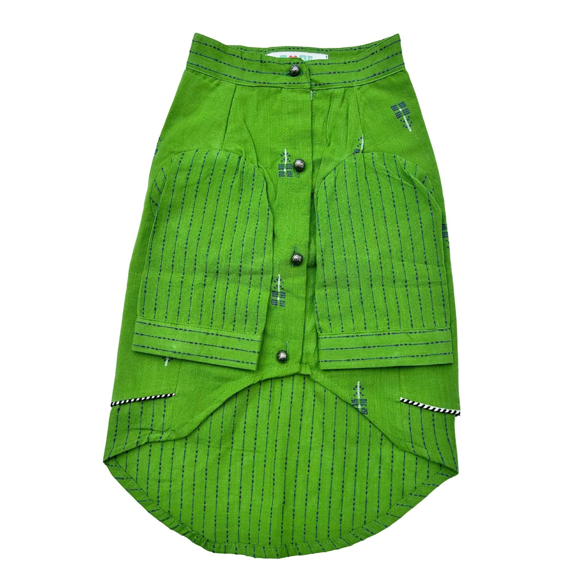 GREEN JAMDANI HANDWOVEN KURTA FOR DOGS AND CATS