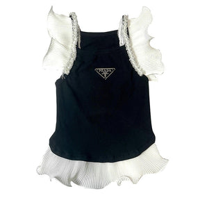 PLEATED PRADA FRILL DOG DRESS