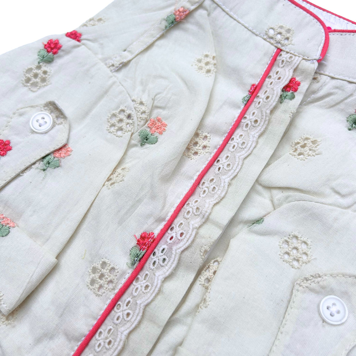 PINK LACE FLORAL EMBROIDERED KURTA FOR DOGS AND CATS
