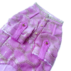 LAVENDER SEQUINS DOG KURTA FOR DOGS AND CATS