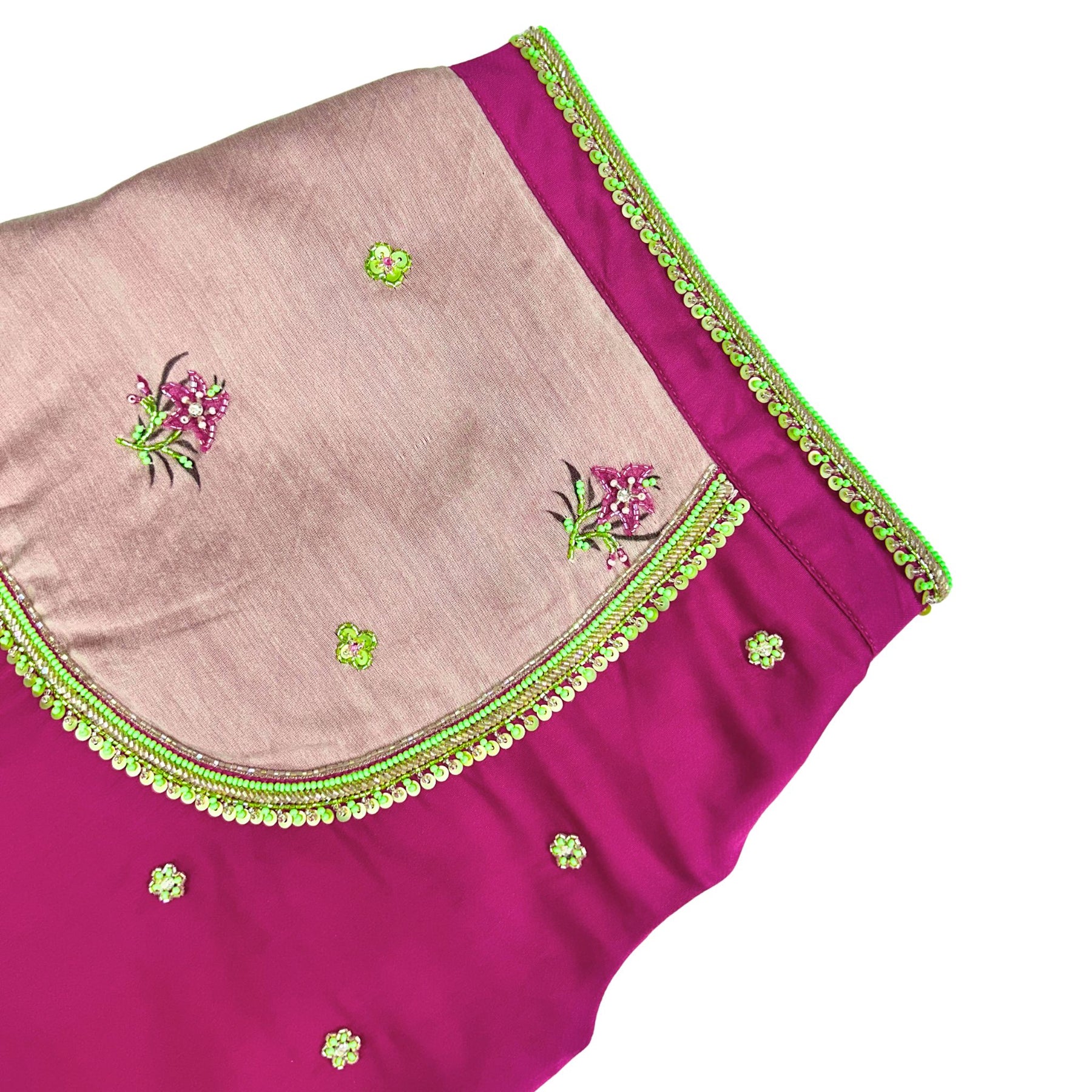 LIME GILDED PINK BLOSSOM HAND EMBROIDERED SHERWANI FOR DOGS AND CATS