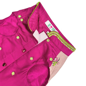 LIME GILDED PINK BLOSSOM HAND EMBROIDERED SHERWANI FOR DOGS AND CATS