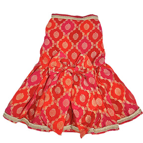 TWO TONE BROCADE ANARKALI FOR DOGS AND CATS