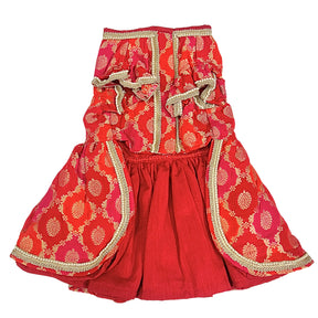 TWO TONE BROCADE ANARKALI FOR DOGS AND CATS
