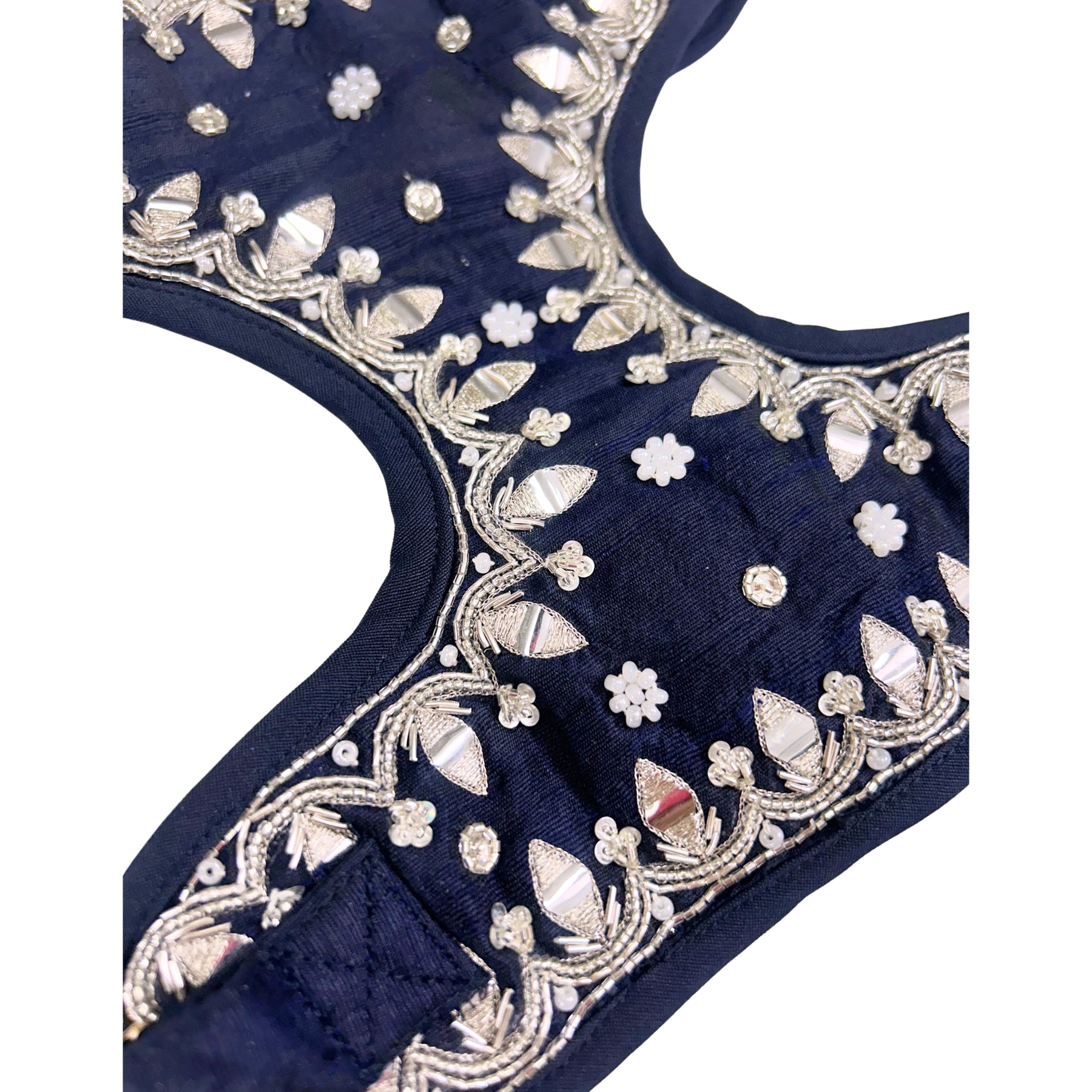 BLUE SILVER EMBELLISHED HARNESS + LEASH FOR DOG AND CATS