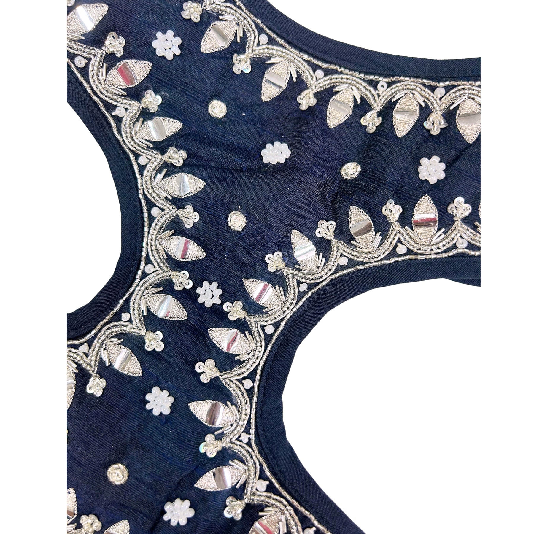 BLUE SILVER EMBELLISHED HARNESS + LEASH FOR DOG AND CATS