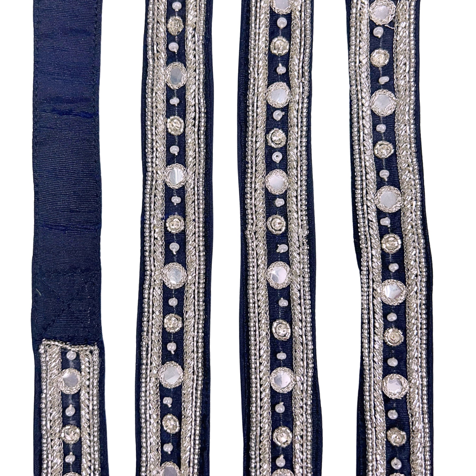 BLUE SILVER EMBELLISHED HARNESS + LEASH FOR DOG AND CATS