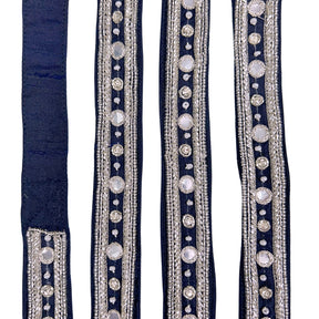 BLUE SILVER EMBELLISHED HARNESS + LEASH FOR DOG AND CATS