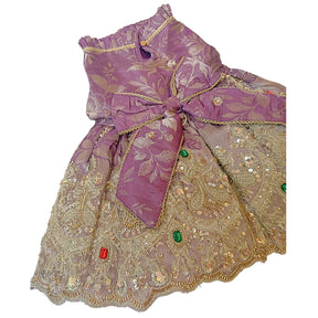 LAVENDER HEER JEWEL EMBROIDERED TUTU DRESS FOR DOGS AND CATS