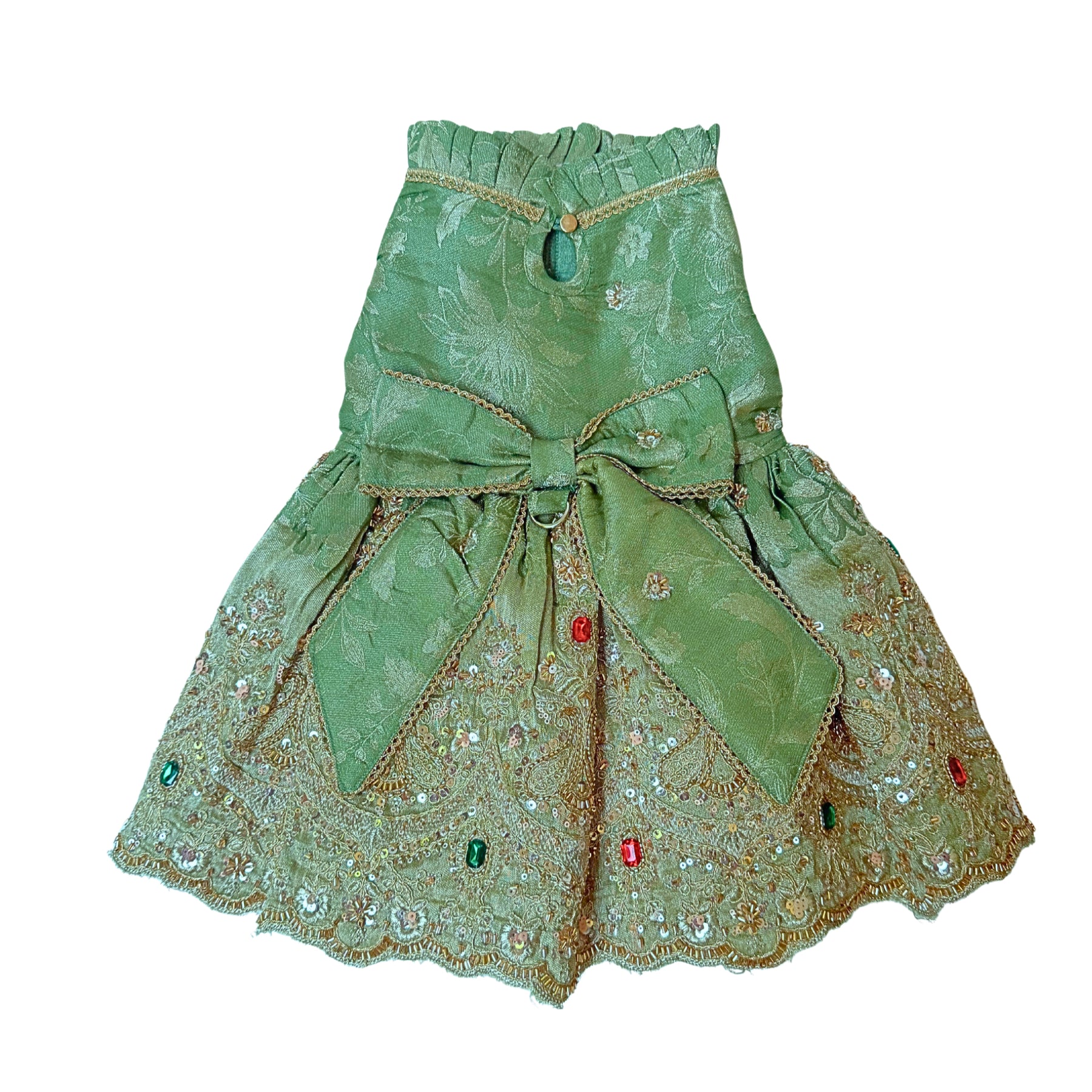 GREEN HEER JEWEL EMBROIDERED TUTU DRESS FOR DOGS AND CATS