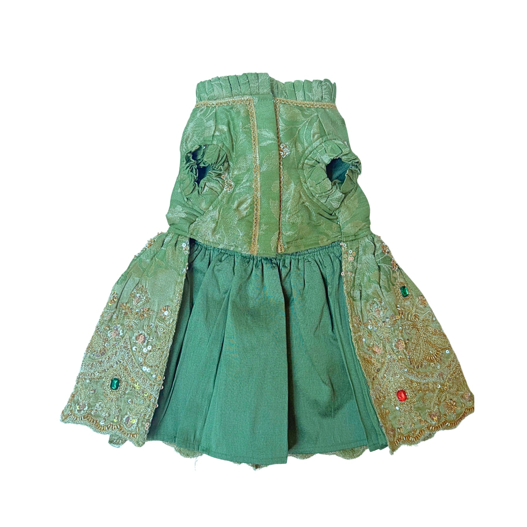 GREEN HEER JEWEL EMBROIDERED TUTU DRESS FOR DOGS AND CATS