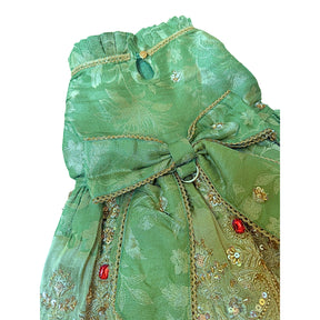 GREEN HEER JEWEL EMBROIDERED TUTU DRESS FOR DOGS AND CATS