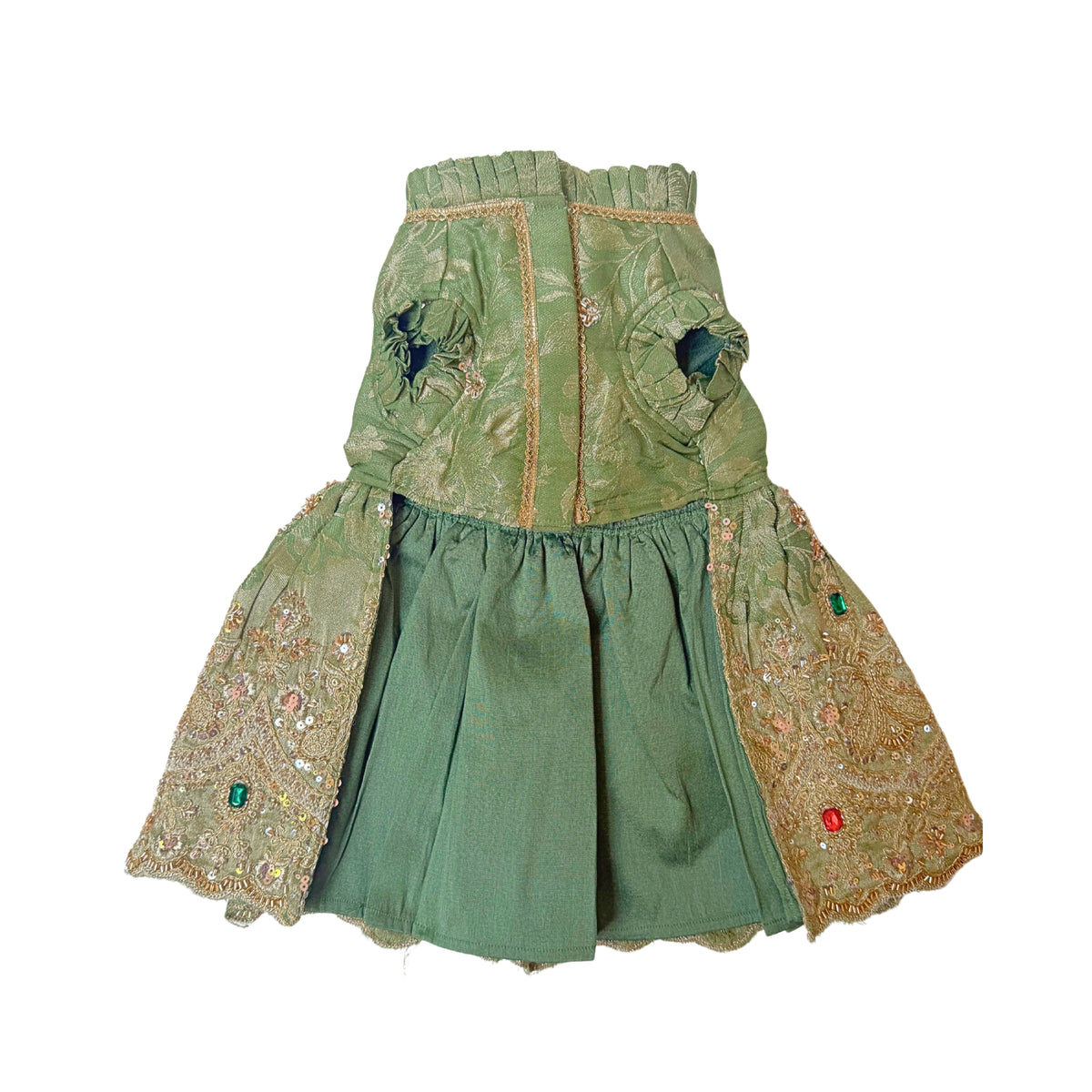 GREEN HEER JEWEL EMBROIDERED TUTU DRESS FOR DOGS AND CATS
