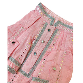 PINK MEHEFIL KURTA FOR DOGS AND CATS