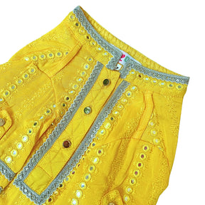 YELLOW MEHEFIL KURTA FOR DOGS AND CATS