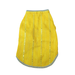 YELLOW MEHEFIL KURTA FOR DOGS AND CATS