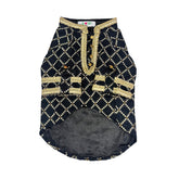 BLACK BROCADE KURTA FOR DOGS AND CATS