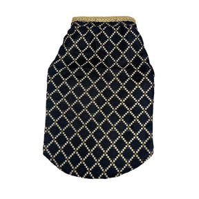 BLACK BROCADE KURTA FOR DOGS AND CATS