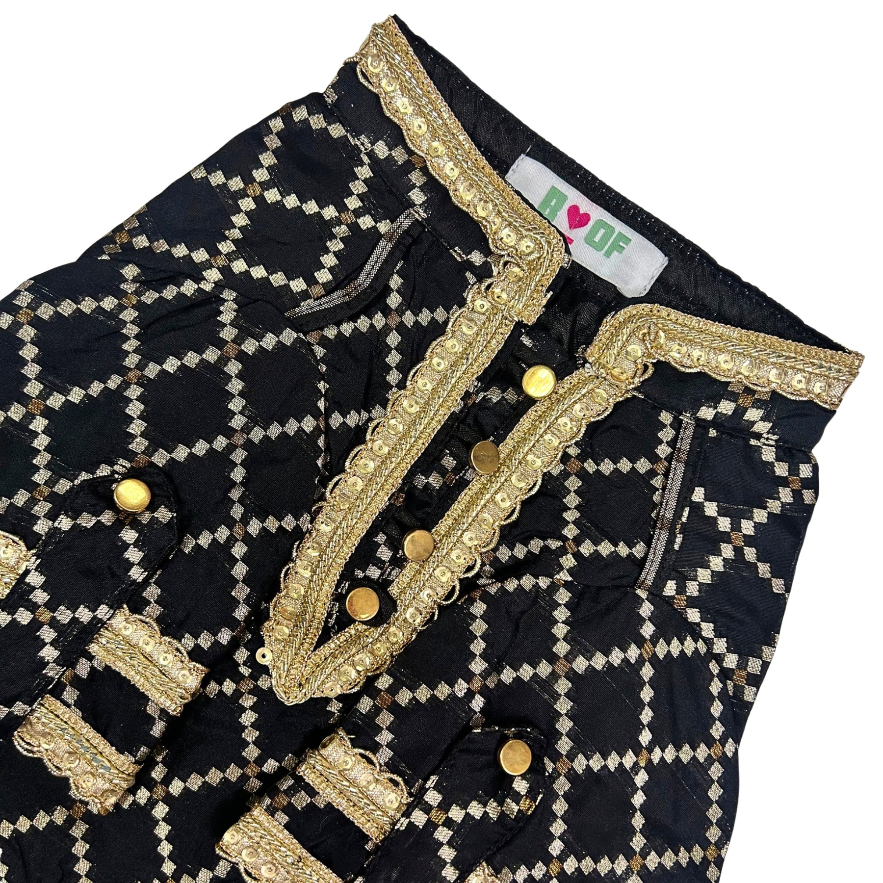 BLACK BROCADE KURTA FOR DOGS AND CATS