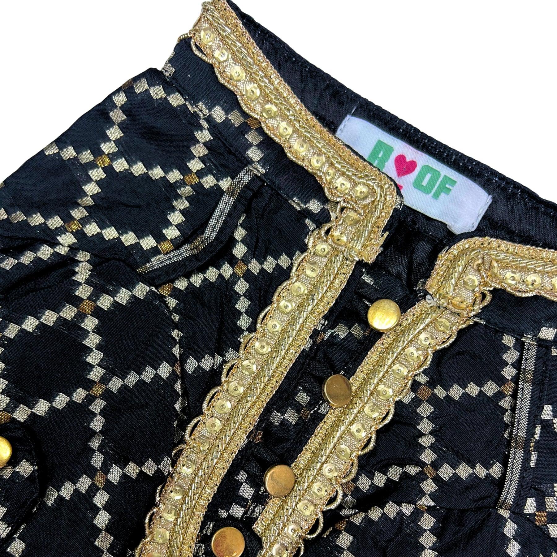 BLACK BROCADE KURTA FOR DOGS AND CATS