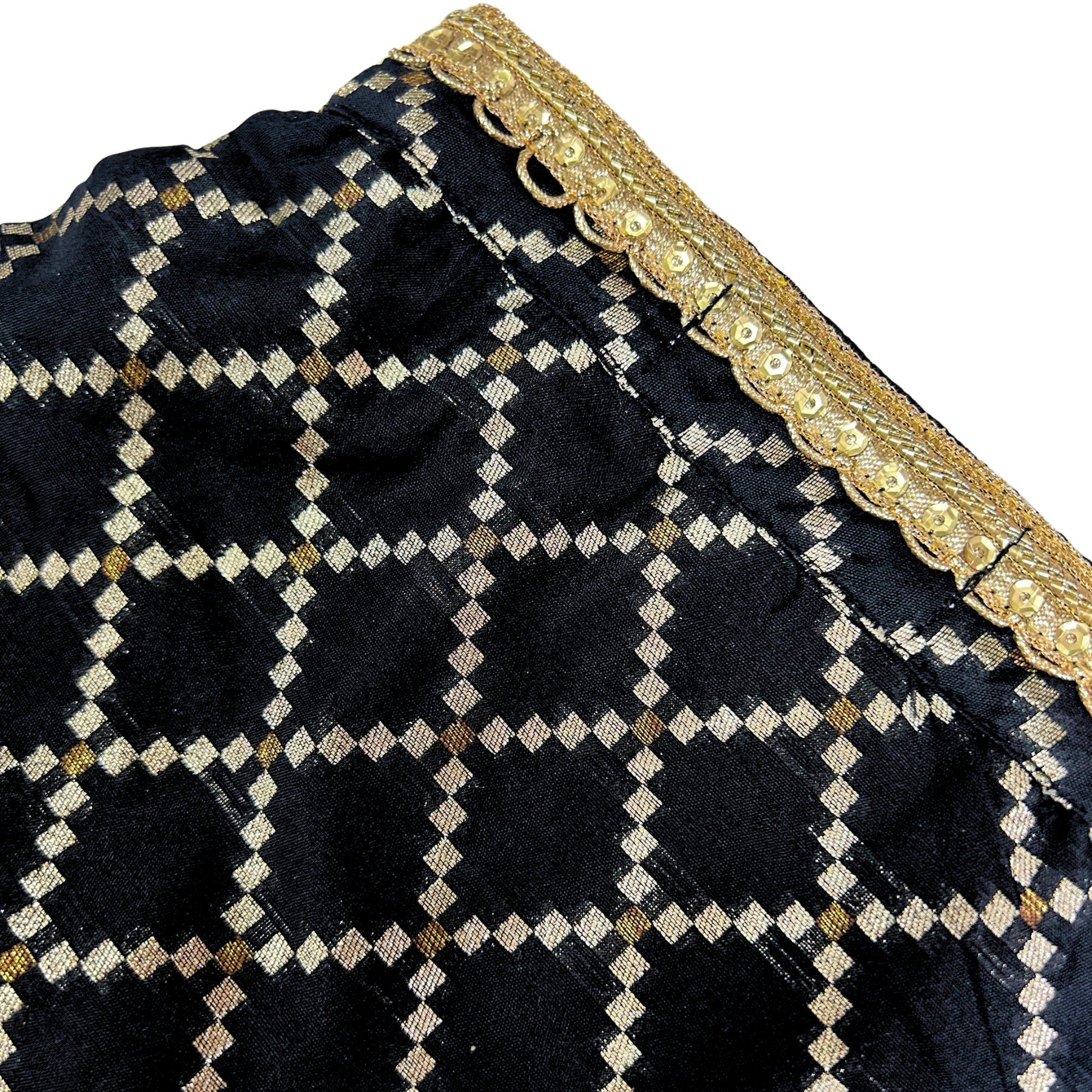 BLACK BROCADE KURTA FOR DOGS AND CATS