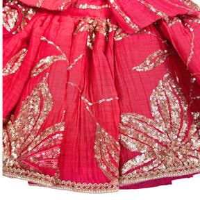 PINK DILNOOR BOW LEHENGA  FOR DOGS AND CATS