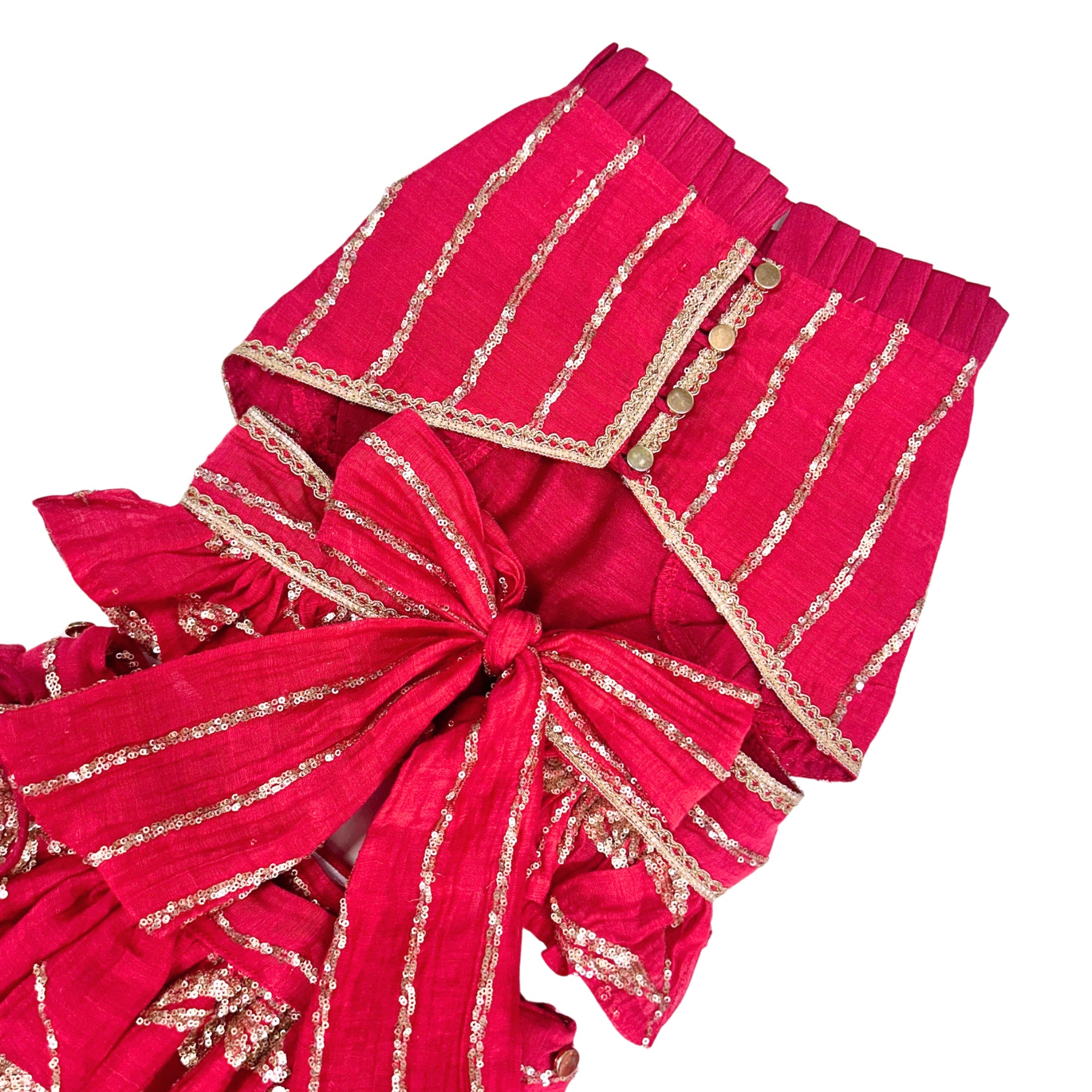 PINK DILNOOR BOW LEHENGA  FOR DOGS AND CATS