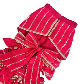 PINK DILNOOR BOW LEHENGA  FOR DOGS AND CATS