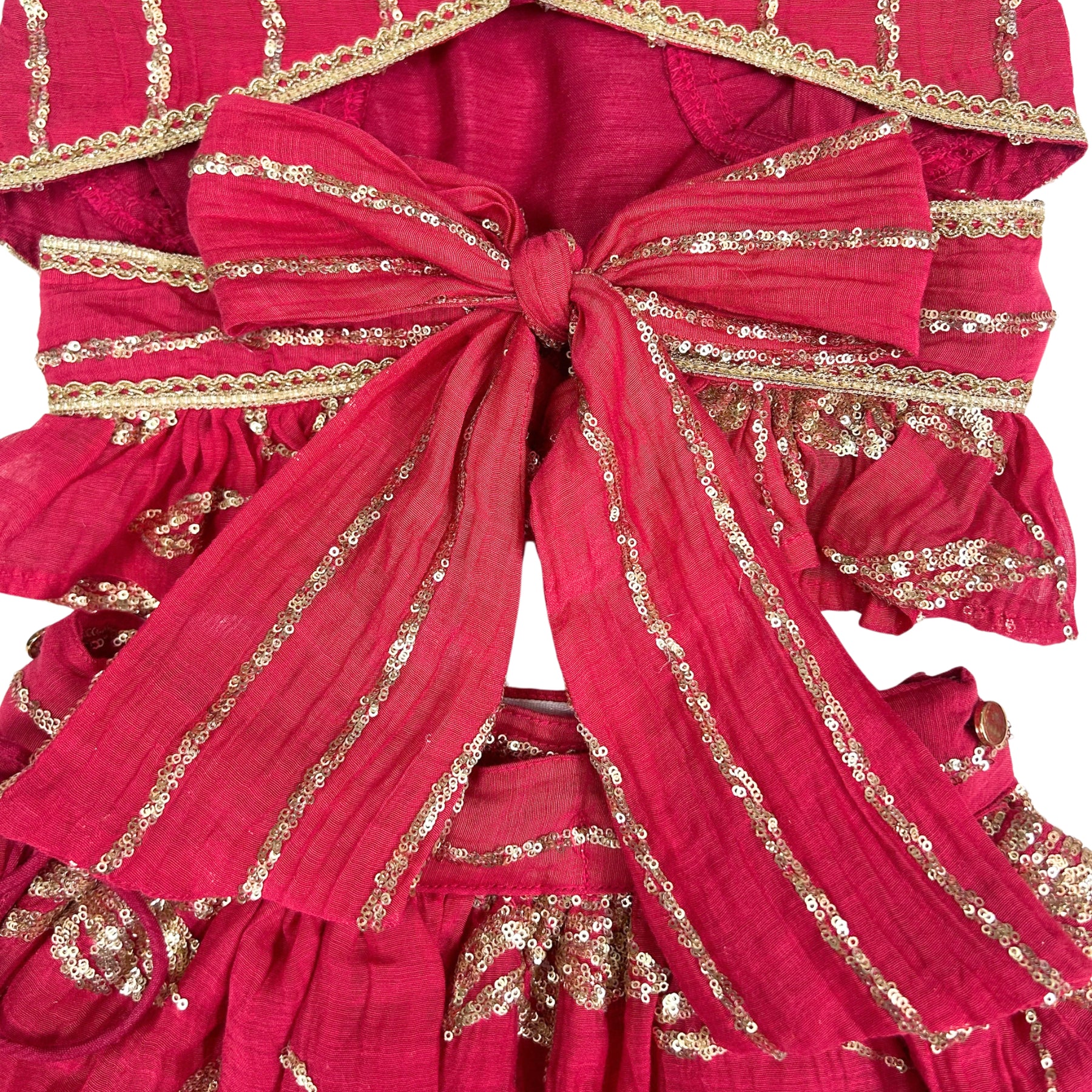 PINK DILNOOR BOW LEHENGA  FOR DOGS AND CATS