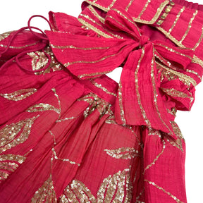 PINK DILNOOR BOW LEHENGA  FOR DOGS AND CATS