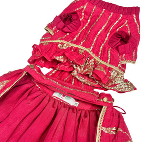 PINK DILNOOR BOW LEHENGA  FOR DOGS AND CATS