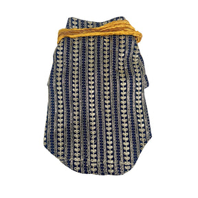 NAVY BLUE LEAF DOG KURTA