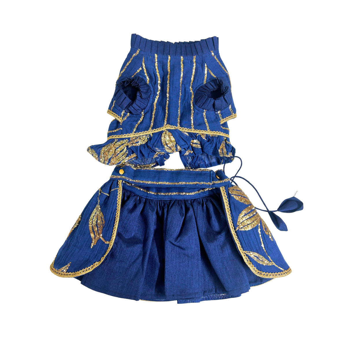 NAVY BLUE DILNOOR LEHENGA FOR DOGS AND CATS