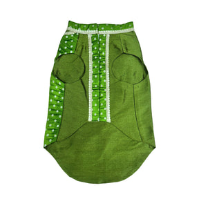 MEHENDI GREEN BINDI BROCADE SHERWANI FOR DOGS AND CATS