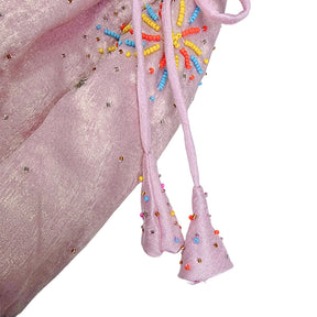PASTEL PINK DESI PATAKA HAND EMBROIDERED LEHENGA FOR DOGS AND CATS